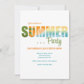 Summer Party Kaart (Voorkant)