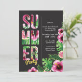 Summer Party Kaart (Staand voorkant)