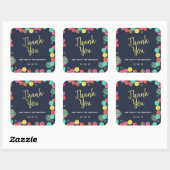 Summer Party Lampions Invitation Square Sticker (Vel)