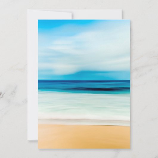 Summer party plage côtière mer invitation (Dos)