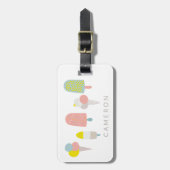 Summer Pastel Ice Cream - persoonlijk Bagagelabel (Voorkant verticaal)