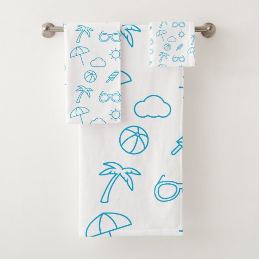 Summer Pattern Bad Handdoek (Insitu)