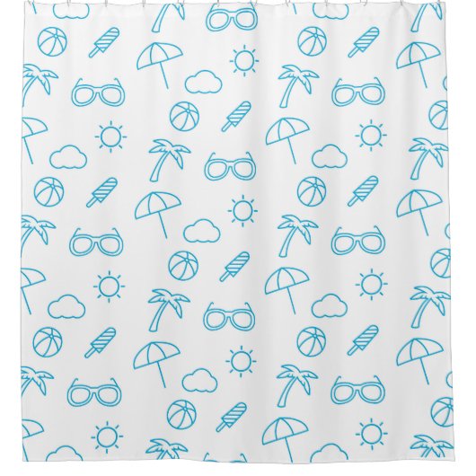 Summer Pattern Douchegordijn (Voorkant)