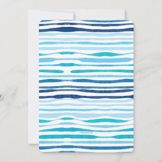 Summer Pattern Invitation Kaart (Achterkant)