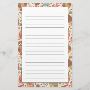 Summer Pattern met Ice Cream Briefpapier