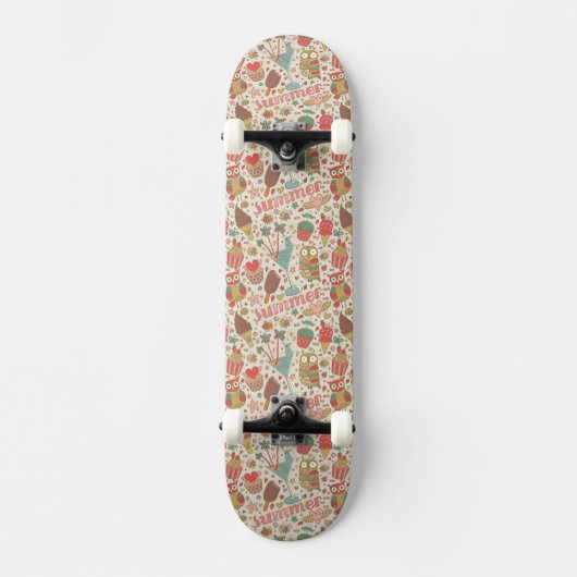 Summer Pattern met Ice Cream Skateboard (Voorkant)