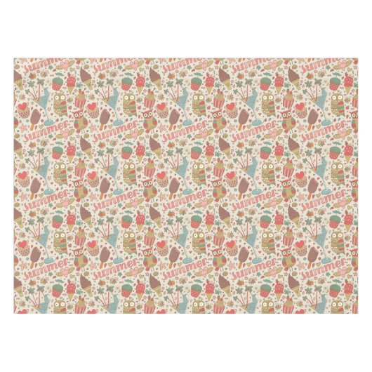 Summer Pattern met Ice Cream Tafelkleed (Voorkant (Horizontaal))