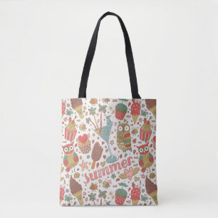 Summer Pattern met Ice Cream Tote Bag
