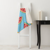 Summer pattern with pineapple and watermelonart,ba sherpa deken (In situ)