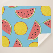 Summer pattern with pineapple and watermelonart,ba sherpa deken (Voorkant (horizontaal))