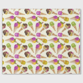 Summer Pattern Wrapping Paper Cadeaupapier (Vlak)