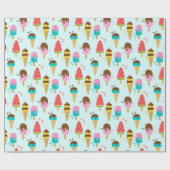 Summer Pattern Wrapping Paper Cadeaupapier (Vlak)