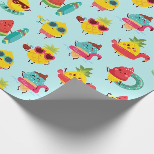 Summer Pattern Wrapping Paper Cadeaupapier (Hoek)