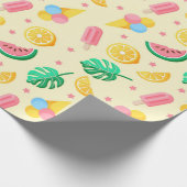 Summer Pattern Wrapping Paper Cadeaupapier (Hoek)