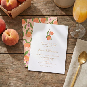 Summer  Peach Fruit Boho Vrijgezellenfeest Kaart
