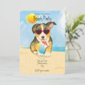 Summer Pembroke Welsh Corgi Beach Party Invitation (Debout devant)