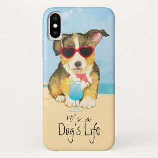 Summer Pembroke Welsh Corgi iPhone X Hoesje