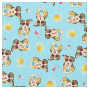 Summer Pembroke Welsh Corgi Stof