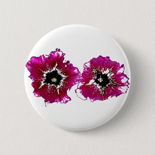 Summer Petunias Ronde Button 5,7 Cm (Voorkant)