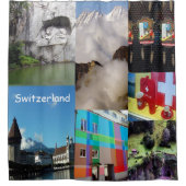 Summer Photo Collage of Switzerland Douchegordijn (Voorkant)