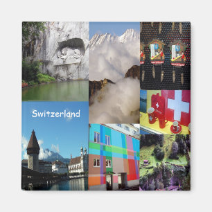 Summer Photo Collage of Switzerland Magneet