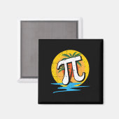 Summer Pi Day Retro Beach Wiskunde Symbols leraar  Magneet (Voorkant / Achterkant)