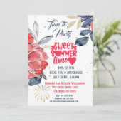 Summer Picnic Barbeque Party Uitnodiging (Staand voorkant)