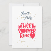 Summer Picnic Barbeque Party Uitnodiging (Achterkant)