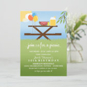 Summer Picnic Birthday Party Kaart (Staand voorkant)