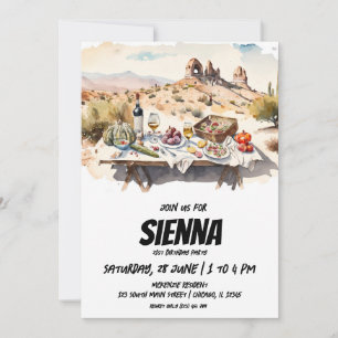 Summer Picnic cappadocia uitzicht Invitation Kaart