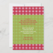 Summer Picnic Gingham Invitations Kaart (Achterkant)