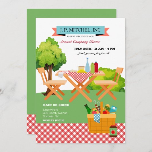 Summer Picnic Kaart (Voorkant / Achterkant)