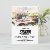 Summer Picnic over velduitnodiging Kaart (Staand voorkant)