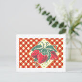 Summer Picnic Red White gebarsten Briefkaart (Staand voorkant)