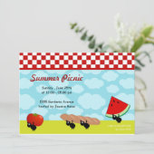 Summer Picnic Uitnodiging (Staand voorkant)
