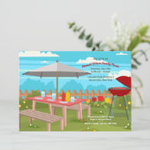 Summer Picnic Uitnodiging (Staand voorkant)