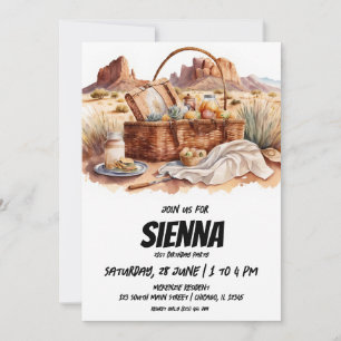 Summer Picnic uitzicht Invitation Kaart