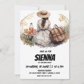 Summer Picnic Victoriaans stijl Uitnodiging (Voorkant)