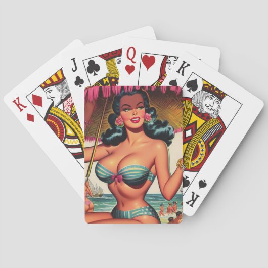  Summer Pin-up Pokerkaarten (Achterkant)
