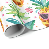 Summer Pineapple in Sun Glasses Pattern Cadeaupapier (Rol Hoek)