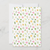 Summer Pink and Yellow Floral Vrijgezellenfeest Bedankkaart (Achterkant)