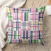Summer Pink Madras Plaid Kussen (Deken)