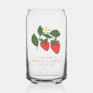 Summer  Pink Strawberry Boho Vrijgezellenfeest Blikvorm Glas