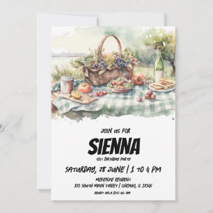 Summer Pique-nique vue de la ferme Invitation