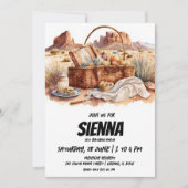 Summer Pique-nique vue désert Invitation (Devant)