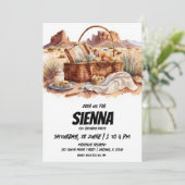 Summer Pique-nique vue désert Invitation (Debout devant)