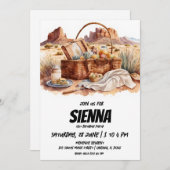 Summer Pique-nique vue désert Invitation (Devant / Derrière)