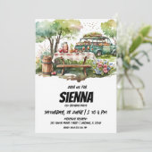 Summer Pique-nique vue parc Invitation (Debout devant)