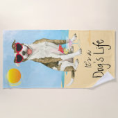 Summer Pit Bull Terrier Beach Towel Strandlaken (Voorkant)