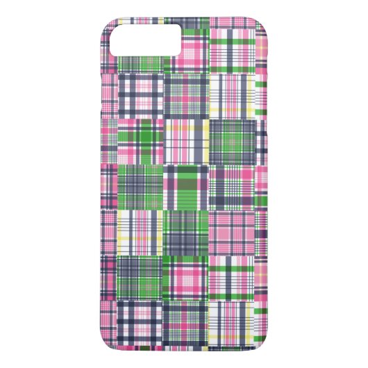Summer Plaid Pink Madras Patchwork Case-Mate iPhone Case (Achterkant)